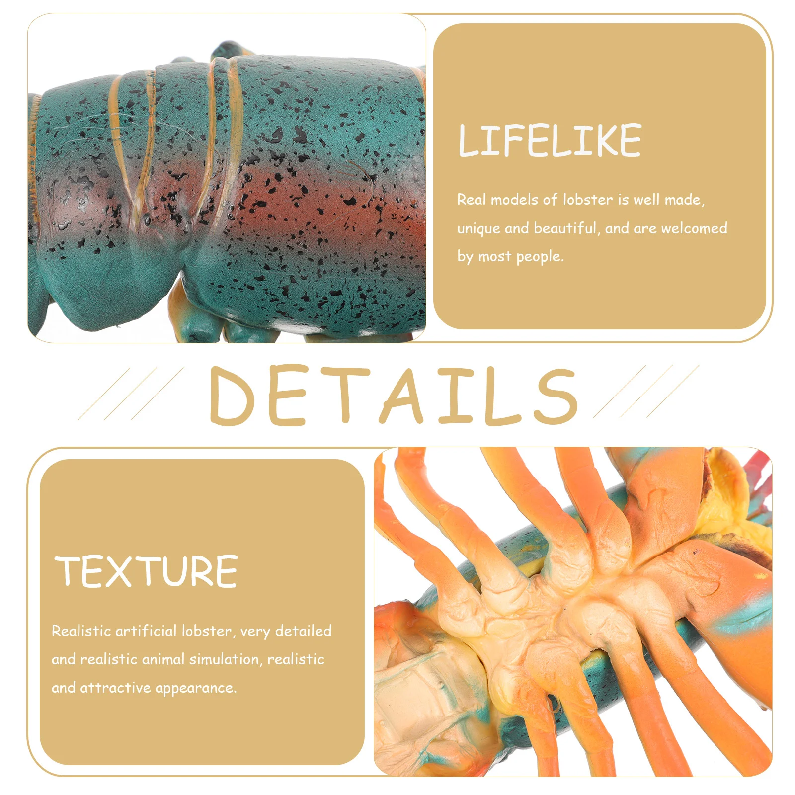 시뮬레이션 랍스터 모델 피규어, 데스크탑 장식, 동물 장난감 장식