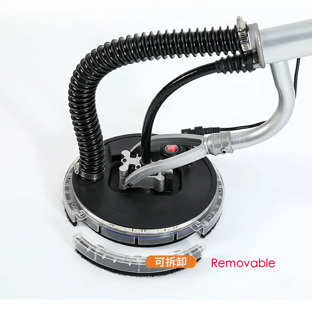 Imagem -04 - Telescópico Long Pole Wall Grinding Machine Máquina de Lixar Discos Lixadeira Elétrica Polidora com Luz Led 710w 1.6m 220v