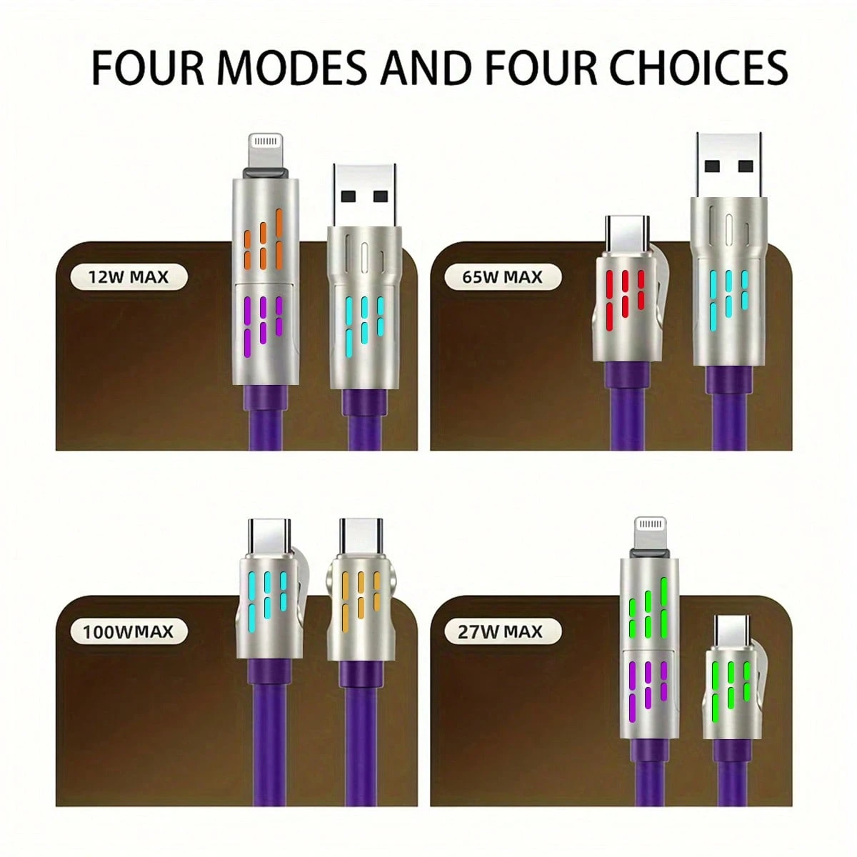 Suitable for iPhone/Huawei/Samsung/Xiaomi/Honor 4-in-1 240W super fast charging data cable Type-C PD silicone charging cable