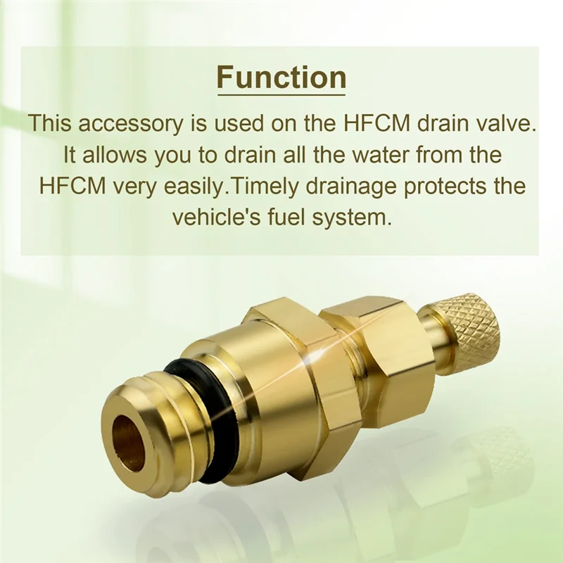 Upgrade HFCM Water Separator Drain Plug Valve for Ford Powerstroke 6.0L Diesel F250 F350 F450 F550 E350 E450 -N25R