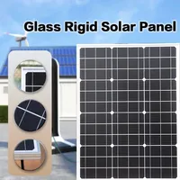 50W-1000W Solar Panel Glass Rigid Solar Panel 18V Monocrystalline Silicon Waterproof Solar Panel Charging 12V Camping/Home/RV