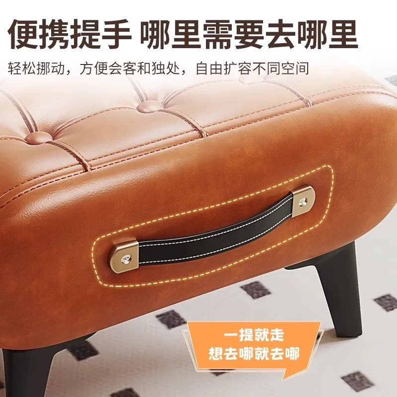 Change Shoes Home Door Stool Soft Bag Internet Celebrity Pedal Light Luxury Coffee Table Low Stool Sofa Living Room