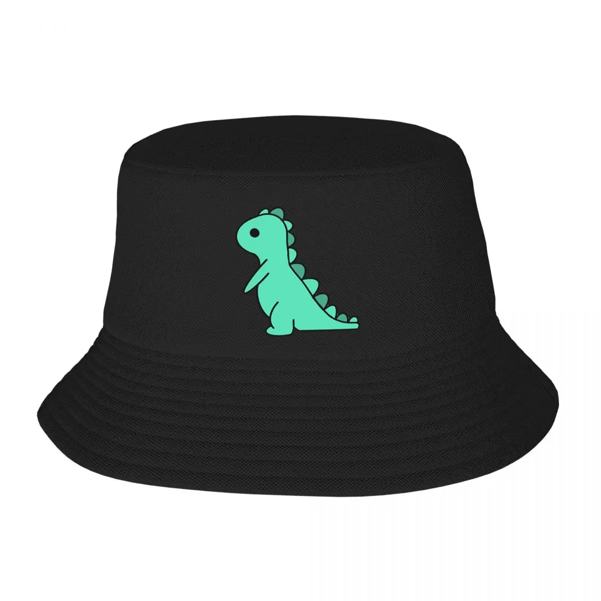 Green Dinosaur Bucket Hat Panama For Man Woman Bob Hats Autumn Fisherman Hats Summer Beach Fishing Unisex Caps