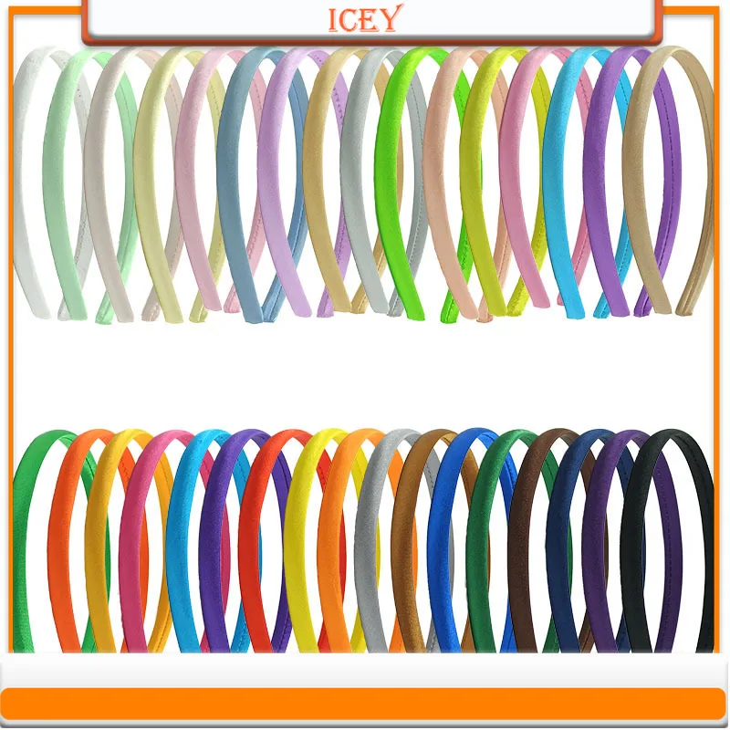 

Icey Beauty 1pc Hairband 10MM Cloth Plastic Headband Color Ding Cloth Headband Candy Colored Headband