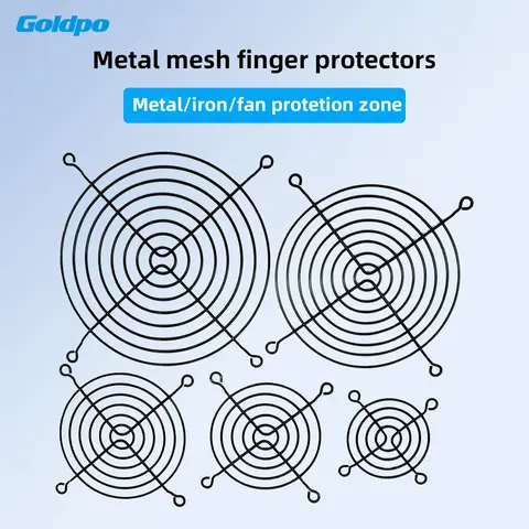 5개입 금속 냉각 팬 그릴 커버 방열 보호 커버 네트 필터 가드 80mm/90mm/120mm 팬 철망