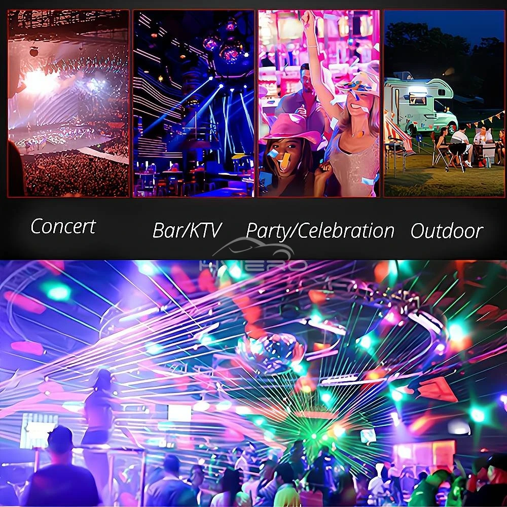 1pcs USB Dj Lantern Led Bar Night Light LED RGB Discos Stageing Projector Welcome Micro Crystal Ball Sound Party Atmosphere Lamp