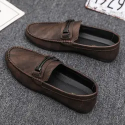 Soft Man Casual Shoe Flat Leather Shoes for Men Moccasin Common Footwear Offer Elegant Designer Summer Sale High Quality Fashion