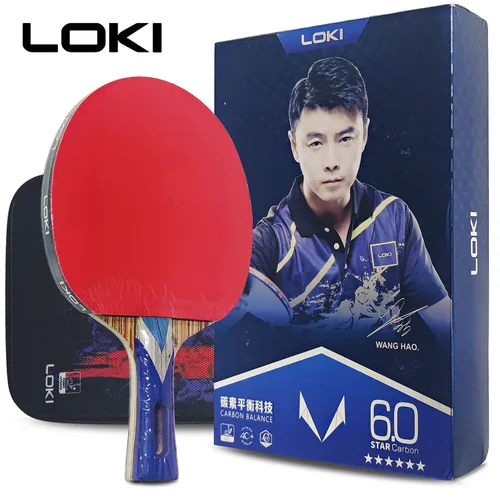 Loki RXTON R-Series 5/6/7 estrellas raqueta de tenis de mesa equilibrio de carbono raqueta de Ping Pong ofensiva mango hueco profesional