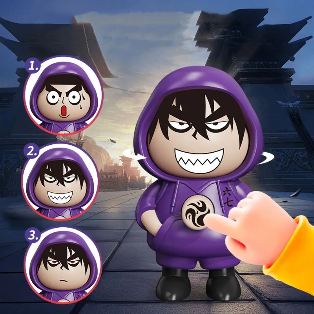

With Keychain Face Changing Pendant Wu Liuqi Anime 567 Killer Seven Face Changing Toy 3 Facial Plastics Code Seven Doll Keychain