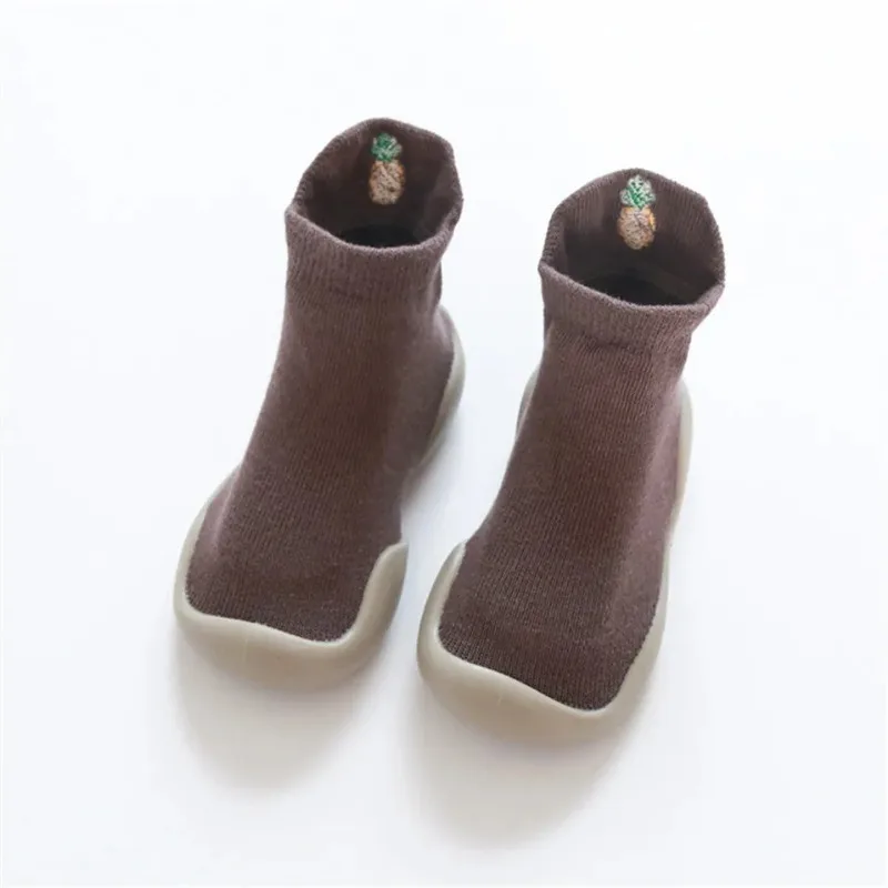 Kids Warm Snow Shoes Socks Infant Boys Brushed Thick Sock Shoes Yellow Black Baby Girls Booties Soft Soles Toddler Shoes