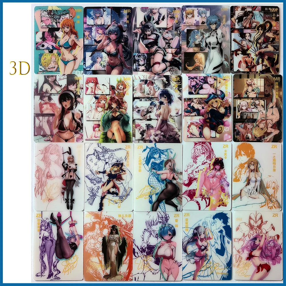 20PC/Set Anime Goddess Tales DIY ACG 3D Changing Cards Boys Game Toys Collectible Cards Christmas Birthday Gifts Board Game