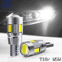 2x Car T10 LED Bulb W5W 194 LED Signal Light 12V 6000K Trunk Lamps Auto No Side 10SMD 5630 Claerance error Wedge X2N9