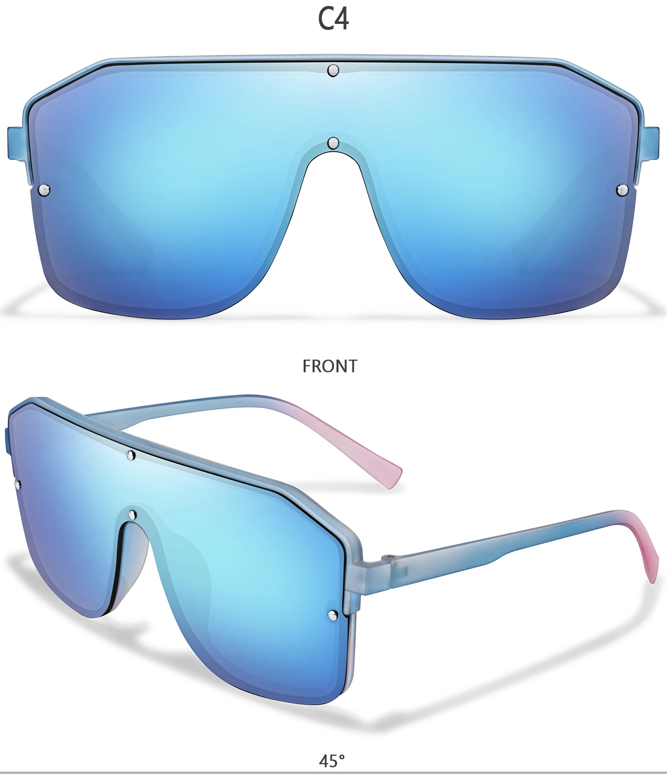 Neue Marke Fashion Square Großen Rahmen Sonnenbrille Männer Frauen Radfahren Brille Outdoor Sport Fahren Reise Winddicht Brillen Festival – Detail 10