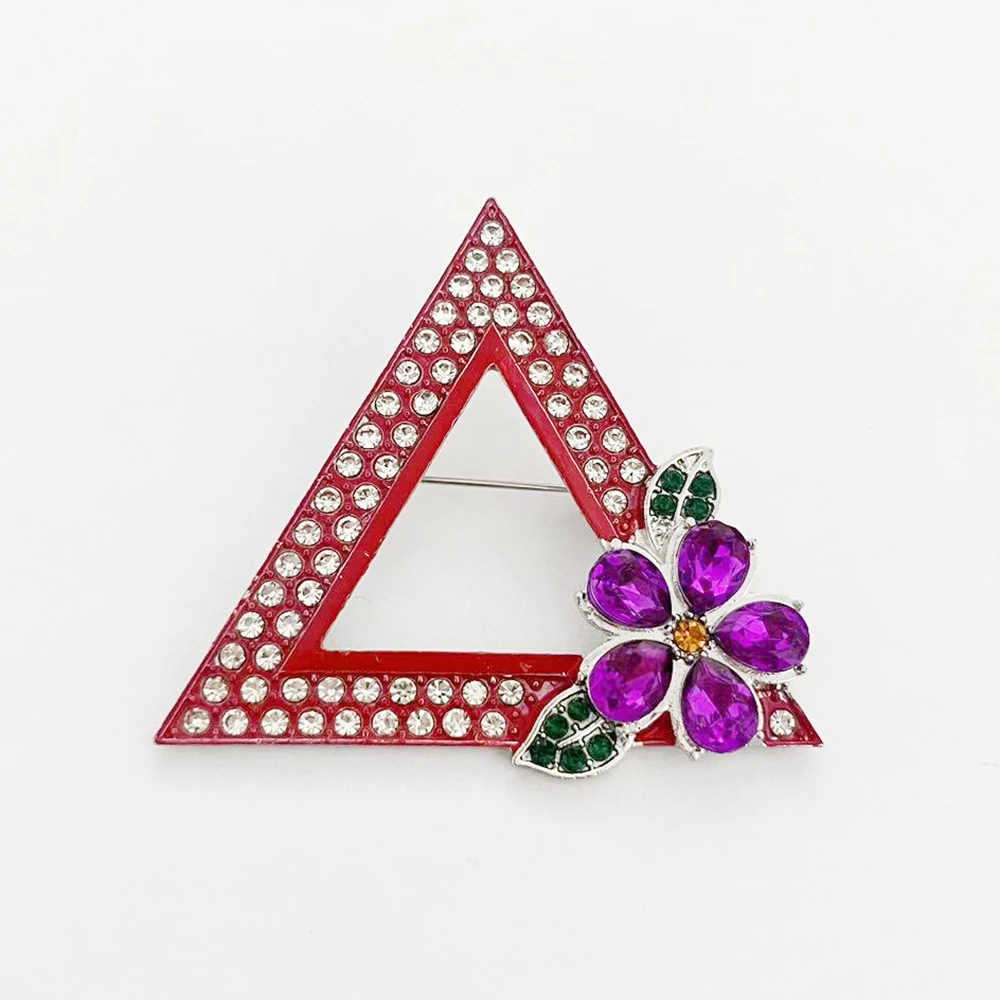 Delta sœurs club fête pyramide violet dame cadeau broche