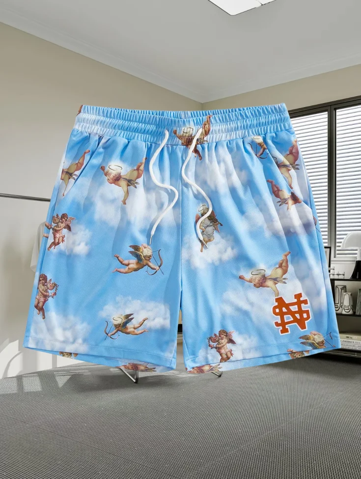 Summer Hot-selling 3D Printed Shorts Quick-drying Sweat-absorbing Sports Beach Vacation Shorts 2025 New Fashion Street Moto