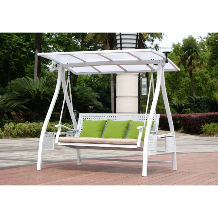 

Wholesale Metal Indian Outdoor Swing Furniture Aluminium Alloy Solar Garden Swing Bench