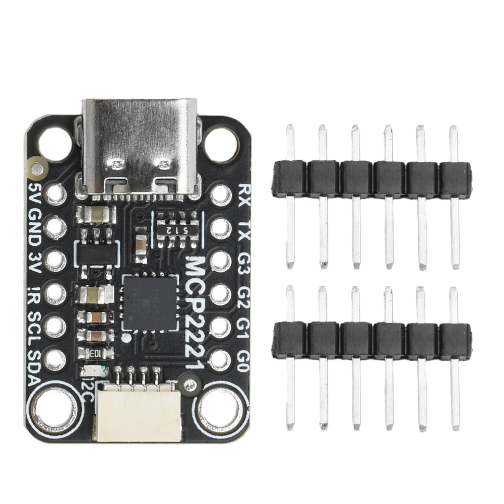 

MCP2221A General Purpose USB To GPIO ADC I2C Module Board MCP2221A Breakout for Adafruit Stemma QT/Qwiic