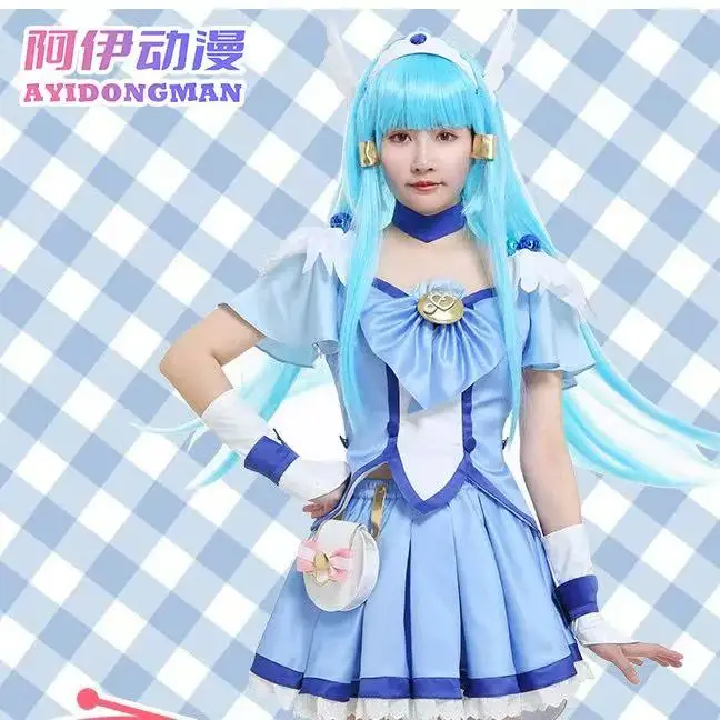Smile Precure Aoki Reika Cosplay - Elegant Anime Stage Dress