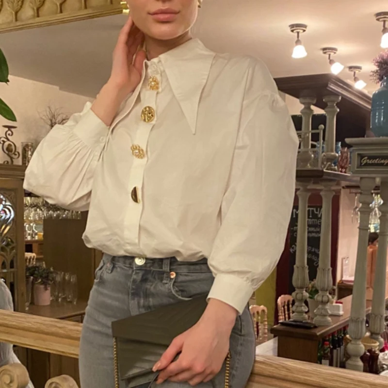 2023 Spring Fashion Office Lady Blouse Comfort Women\'s Shirt Turn Down Collar Long-sleeved Shirt Clothing Blusas 15630