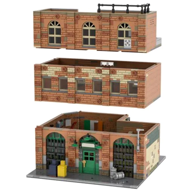 2541 Parti MOC- 107637   Mocs Set Paddy Modular Pub Mattoni Building Blocks Bar Casa Kit scena di strada Regali modello giocattolo