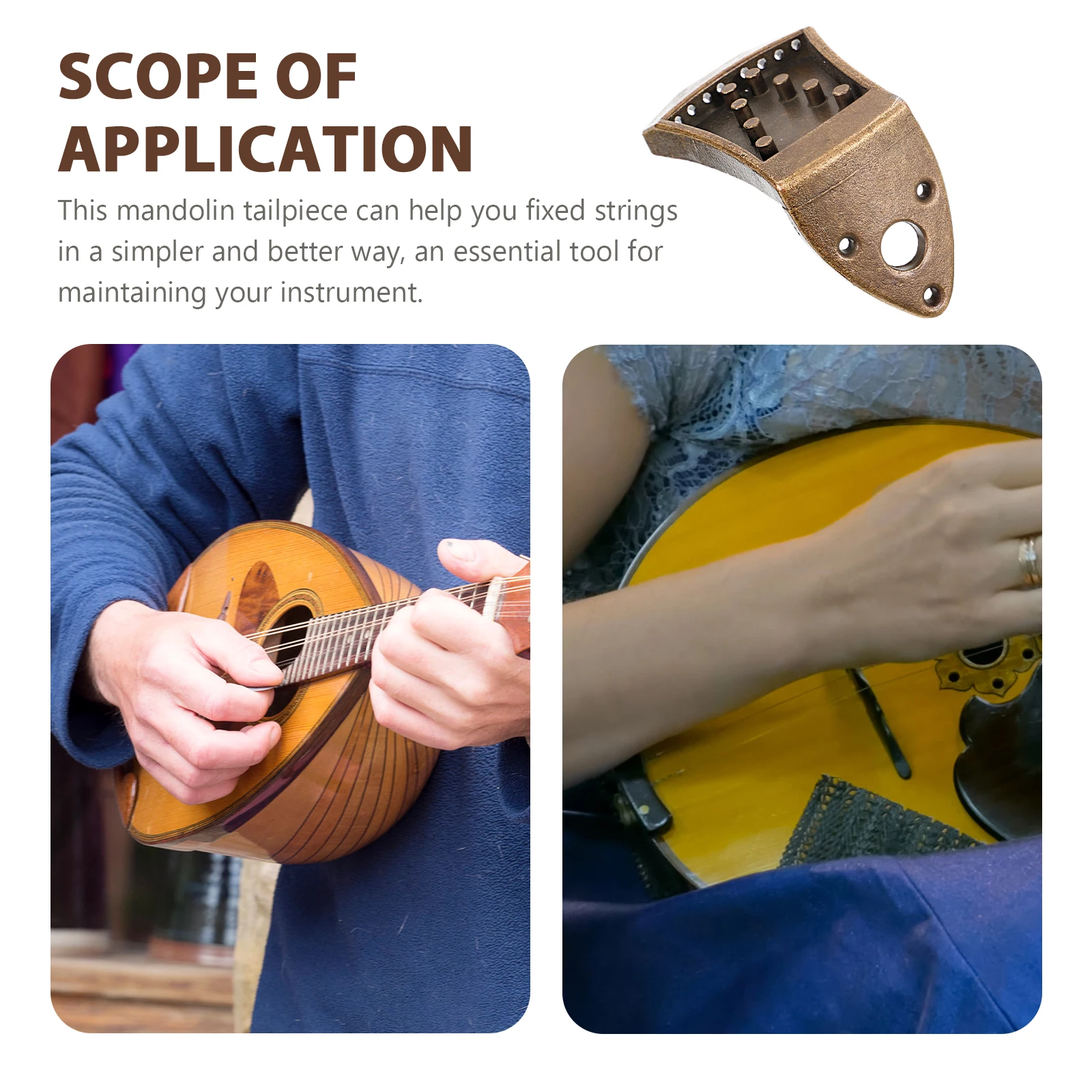 

Accessory Mandolin Bridge Tailpiece Replacement Stringed Instrument Supplies Alloy Parts Accessories
