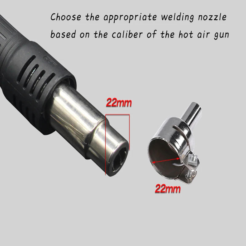 2Pcs 850 Series Universal Hot Air Gun Nozzle and Welding Typhoon Nozzle for Hot Air Gun 852D 852D+ 950 850A Nozzle Welding Tools