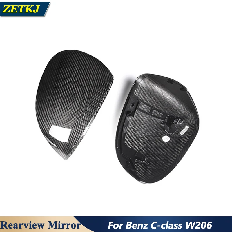 Original Style Real Carbon Fiber Car Rearview Mirror Cover Replacement-type Shell Housing For Mercedes-Benz C-class W206