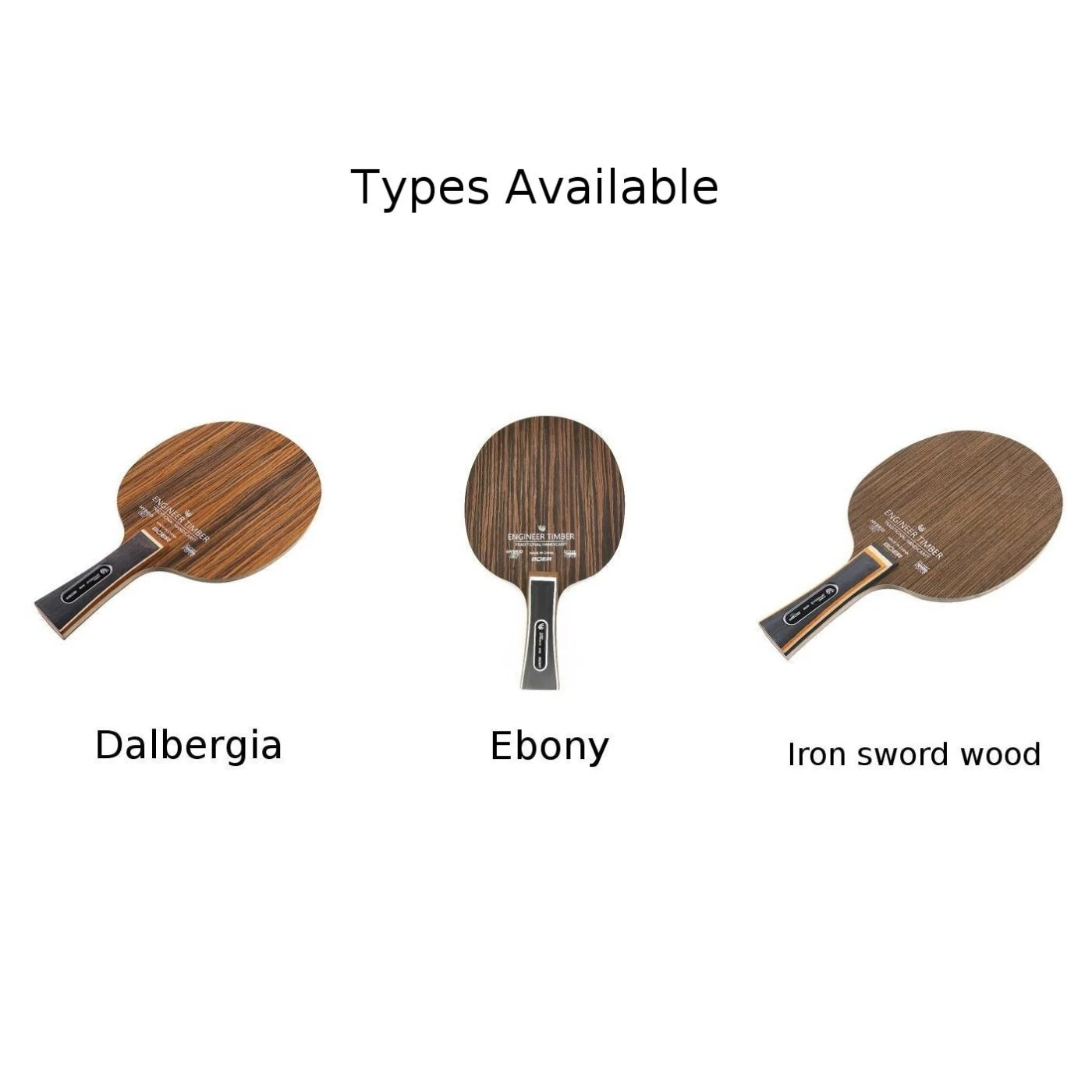 Ebony Wood Dalbergia Table Tennis Racket 5 Layers Ping Pong Blade Paddle Professional Horizontal board Ping Pong Racket