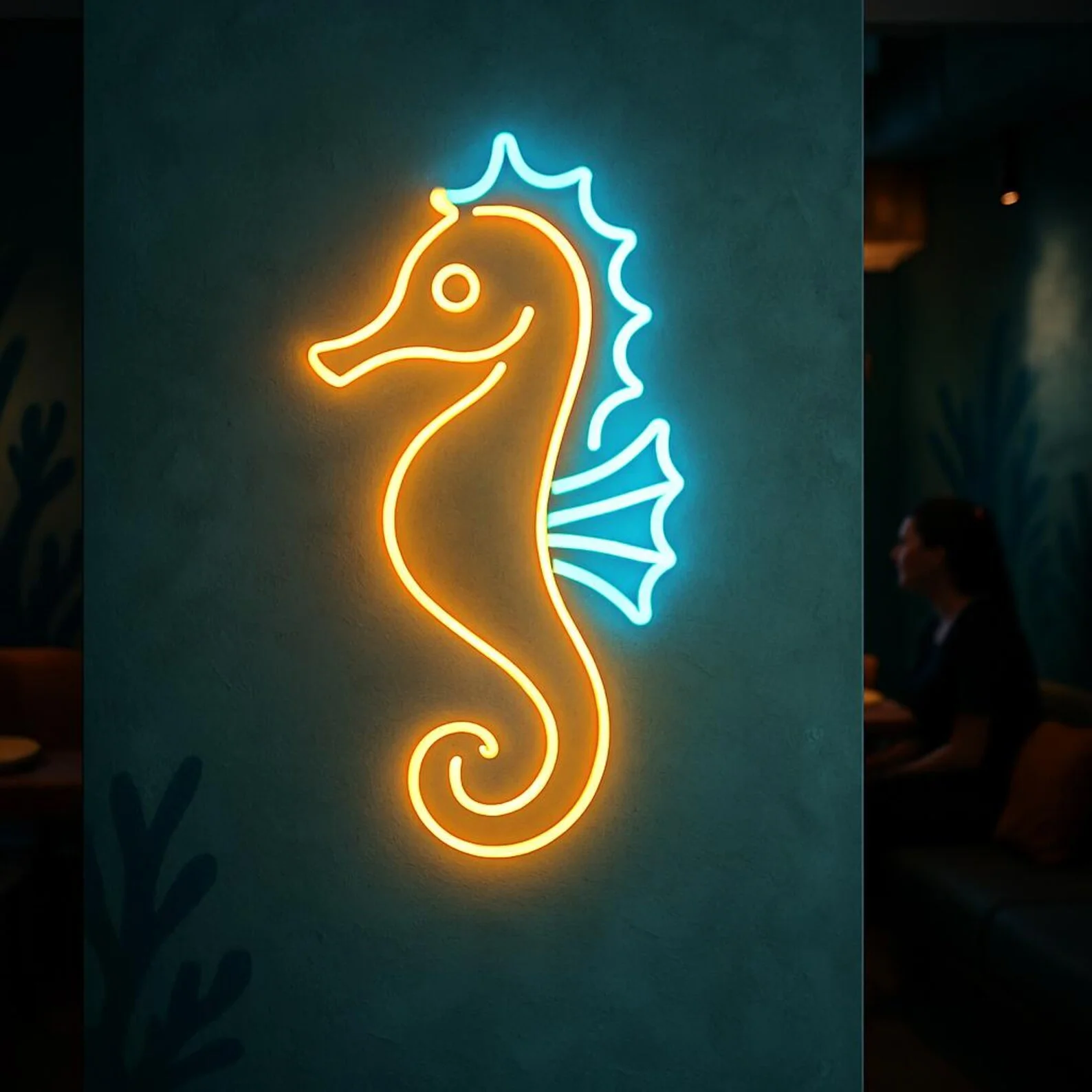 Seahorse Neon Sign, Ocean Animal Led Sign, Exotic Fish Neon Sign  Marine Fauna Neon Decor Gift for Kids
