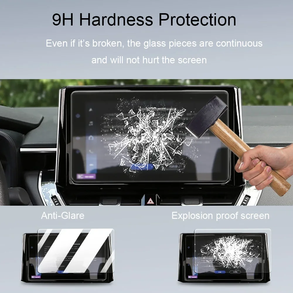 For Toyota Corolla 2022-2024 Car Interior GPS navigator LCD display screen Protective film against blue light tempering glass