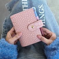 A7 a6 Crocodile Color 6 Ring Binder PU leather Clip-on Notebook Leather Loose Leaf Notebook Cover Notebooks Journal Stationery