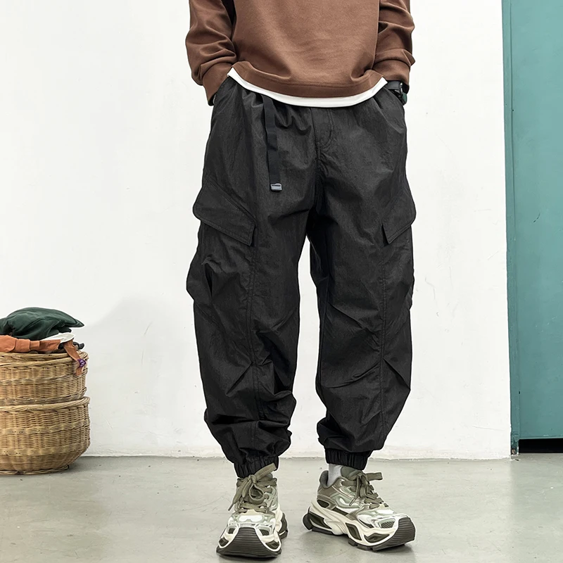 Pantaloni cargo coreani Techwear Uomo Primavera Estate Quick Dry Leggero Streetwear Casual Loose Fit Pantaloni affusolati Hip Hop Trendy