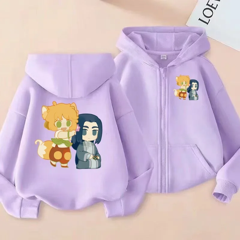 سويت شيرت بسحاب للأطفال، هوديي، نظارات شمسية عصرية رائعة، هوديي مطبوع عليه الرسوم المتحركة Q-Version، قميص الشارع العصري للأولاد والبنات #4