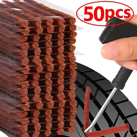 5/100Pcs 타이어 수리 스트립 자동차 오토바이 타이어 펑크 키트 Wicks 벌레 도구에 대 한 Tubeless 고무 교반 접착제 물개