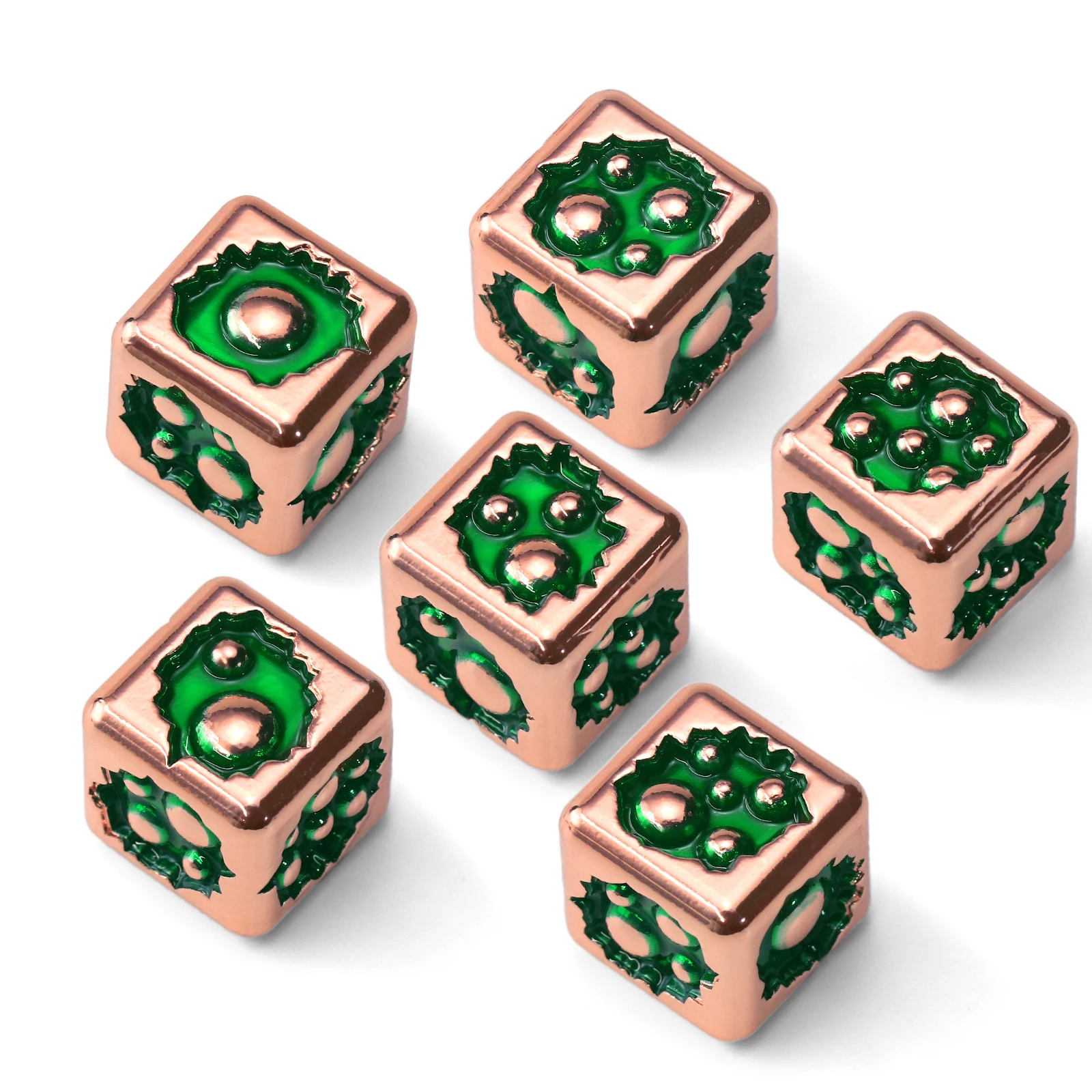 

D6 Metal Dice Set 6 Pcs, Unique 6 Sided Die Great for DND Tabletop RPG Dungeons and Dragons Dice