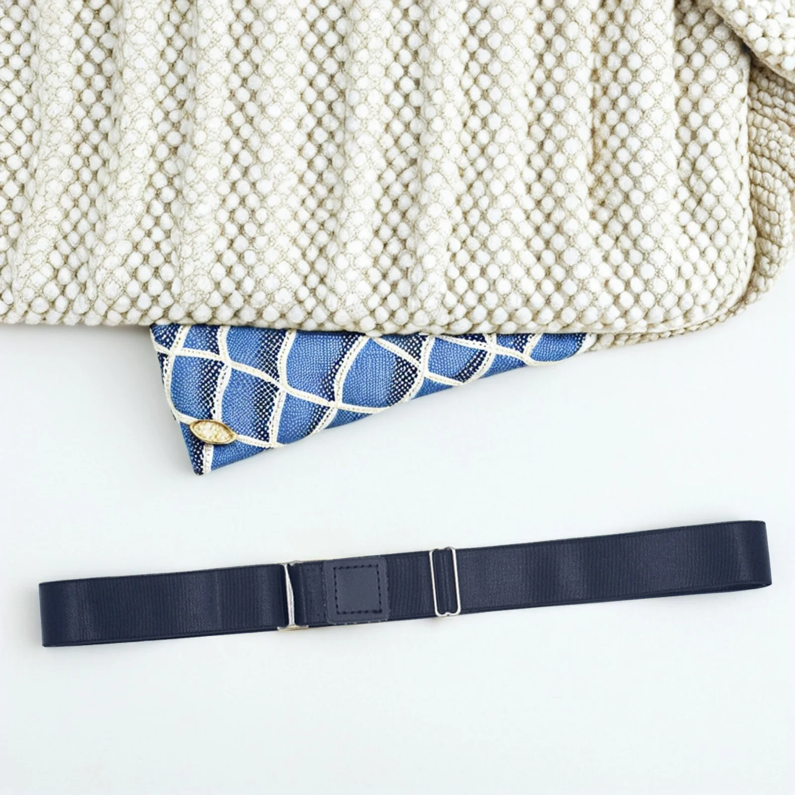 حزام القميص Stay قابل للتعديل قفل القميص حزام الملابس الداخلية 2.5 سم أسود مرن متين مشبك قوي مضاد للانزلاق للرجال والنساء