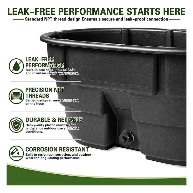[NEW!A93G】 For 50 70 100 150 300-Gallon Water Tank Drain Plug Kit Stock Tank Fitments, Includes≥ 2" Hole Drains