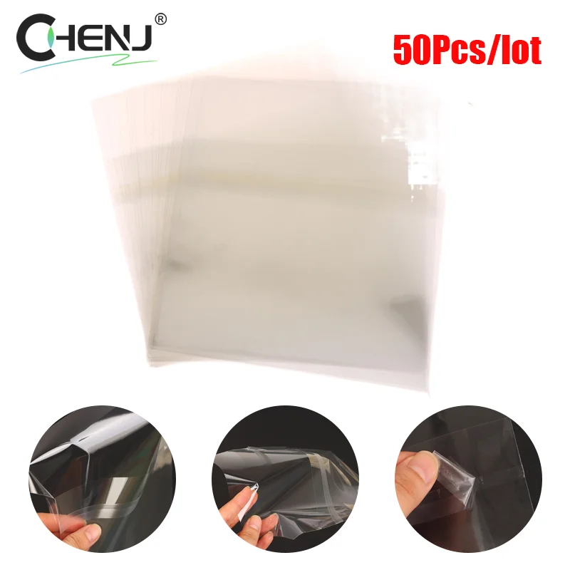 50pcs/set Resealable CD Ziplock Bags Plastic Outer Sleeves For CD Tape Record Protect Sleeves Accessories