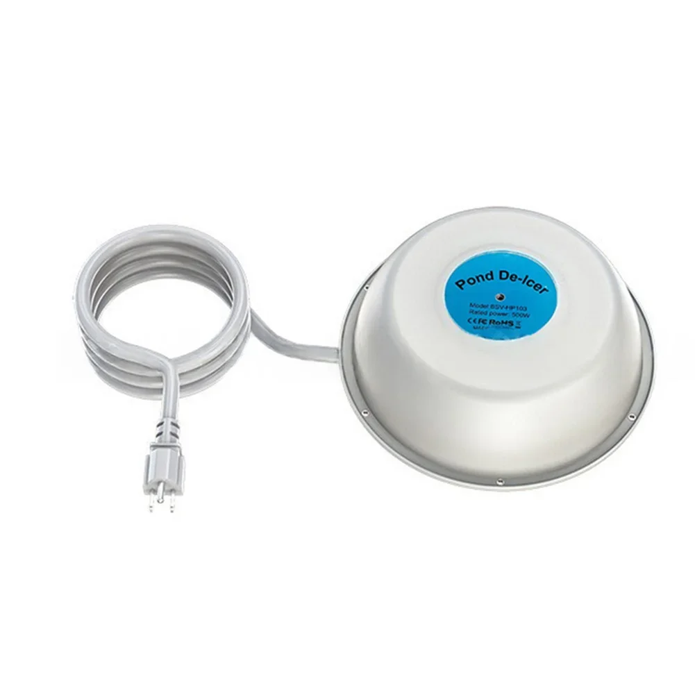 500W Pond Heater with Thermostat Control Designed for Safe Ice Prevention and Maintaining Oxygen Exchange During Winter