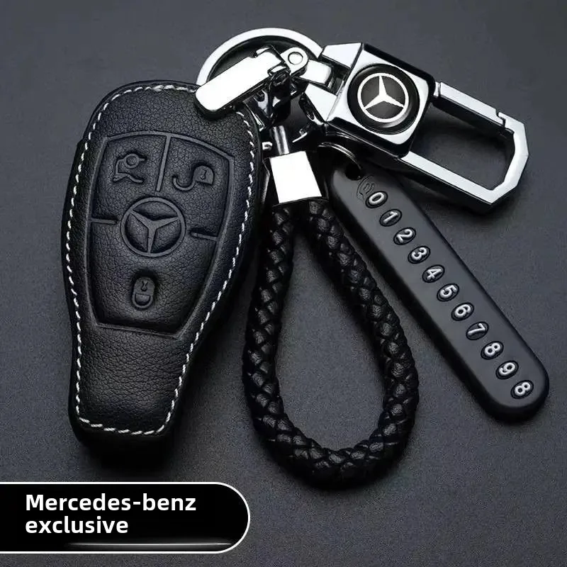 Exclusive 21-style Mercedes-benz New E-class Car Key Case S-class Glc E200l E300l C260l A200l Vehicle Keychain