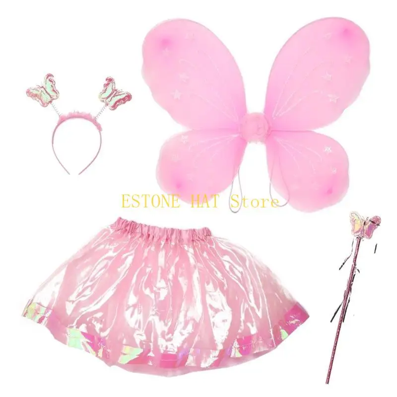 49mf Costume Butterfly Wing Fairy Angel Wing Dressing per oggetti scena farfalla