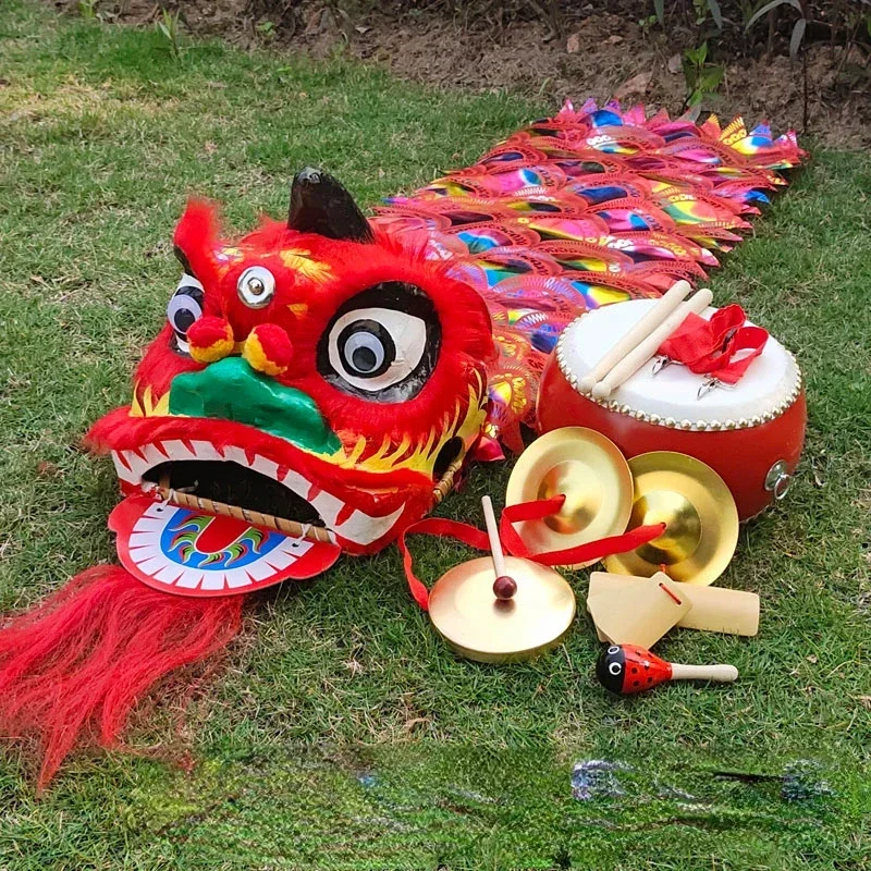 

Durable Lion Dance Children's Props Complete Set Head Dance Lion Head Set Awakening Lion Head