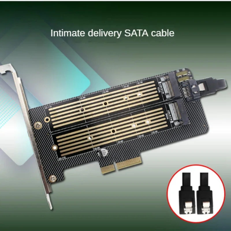 Dual Protocol M.2 NVMe และ NGFF SSD เป็นการ์ดอะแดปเตอร์ PCI Express M.2 พร้อม MKey BKey