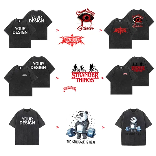 Imagen 2 del producto Camiseta de algodón Unisex con estampado personalizado Vintage, camiseta de manga corta de gran tamaño, ropa de calle de rapero, camiseta informal para hombre