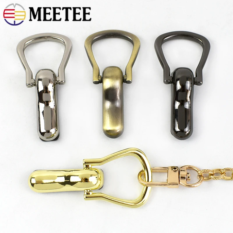 

4/10Pcs Meetee 23mm Metal Screw Bag Side Clip Buckle Leather Strap Rivet Hook Keychain Pet Collar Connector Hardware Accessories