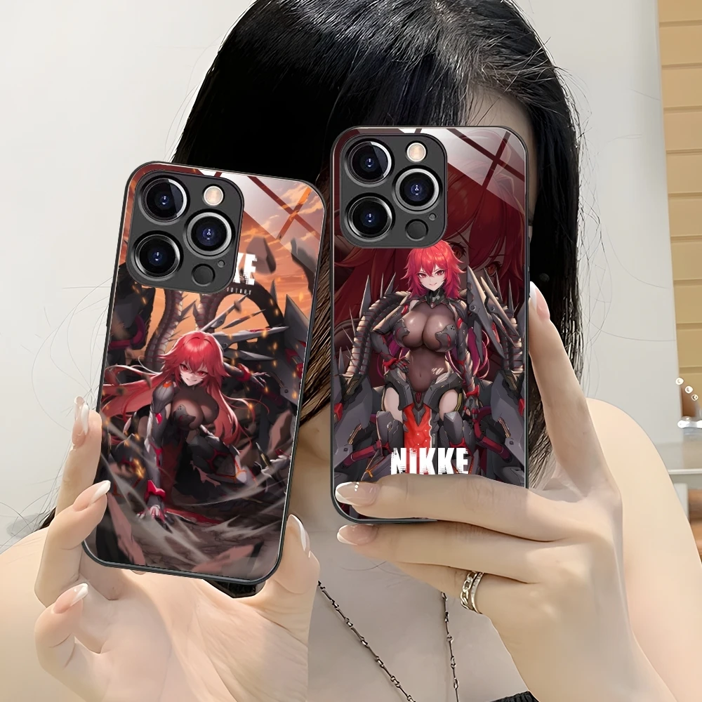 Goddess NIKKE Nihilister Mobile Phone Case for iPhone 16 15 14 13 12 11 X XR XS 8 Pro Max Plus Mini PC Glass Phone Cover Shell