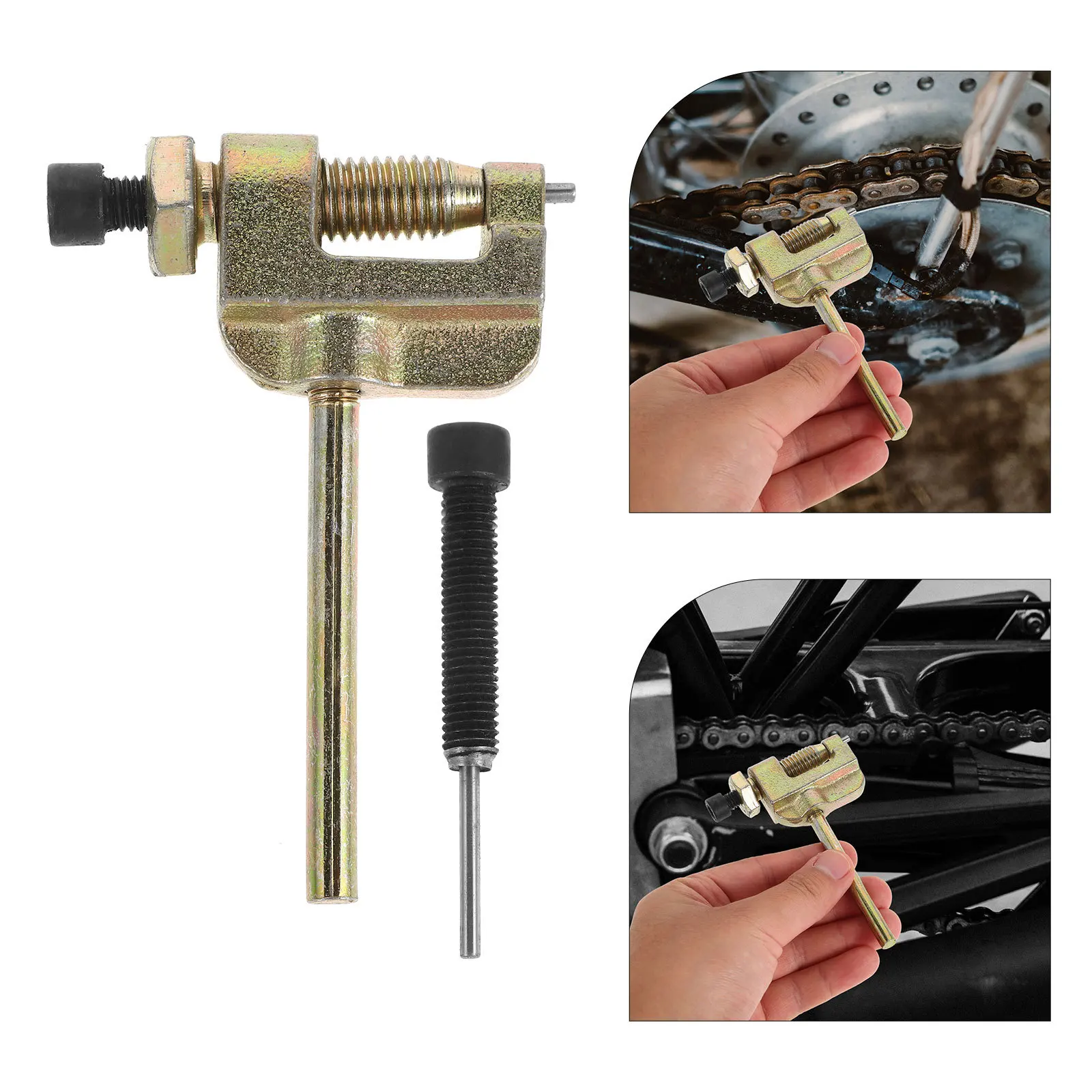

1Set Chain Breaker Motorcycle Tool Hardened Alloy Steel Comfortable Hand Feeling Easy Operation Bicycle Chain Splitter Repair