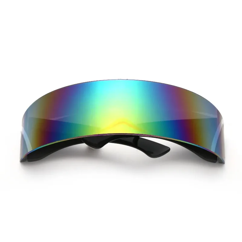 Y2K Futuristic Narrow Cyclops Visor Sunglasses Women Men Laser Sun Glasses UV400 Mirrored Lens Costume Party Eyewear view 5