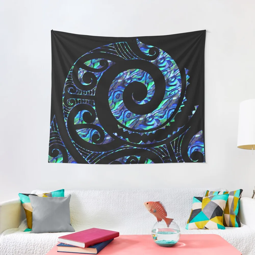 

New Zealand Māori Paua Tattoo Koru Design Tapestry Bedrooms Decorations Home Supplies Tapestry