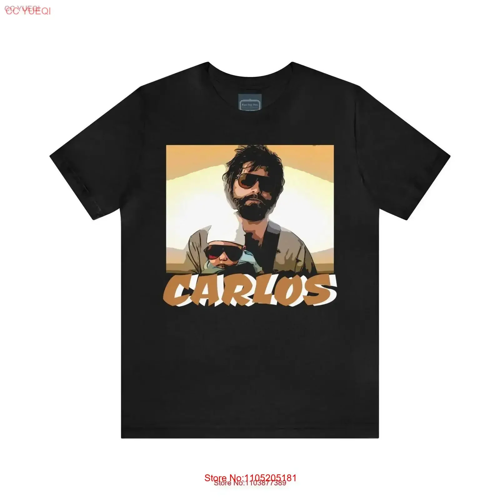 Jersey T Shirt Hang Over Movie Baby Carlos vintage Washed homme Unisex Slightly fashion Stylish designer clothes streetwear